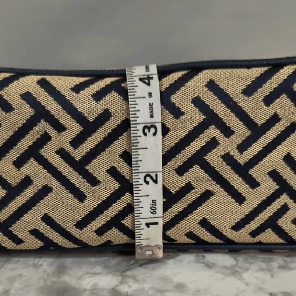 Tignanello Signature Jacquard/Blue leather trim handbag geometric pattern Purse - Picture 5 of 15